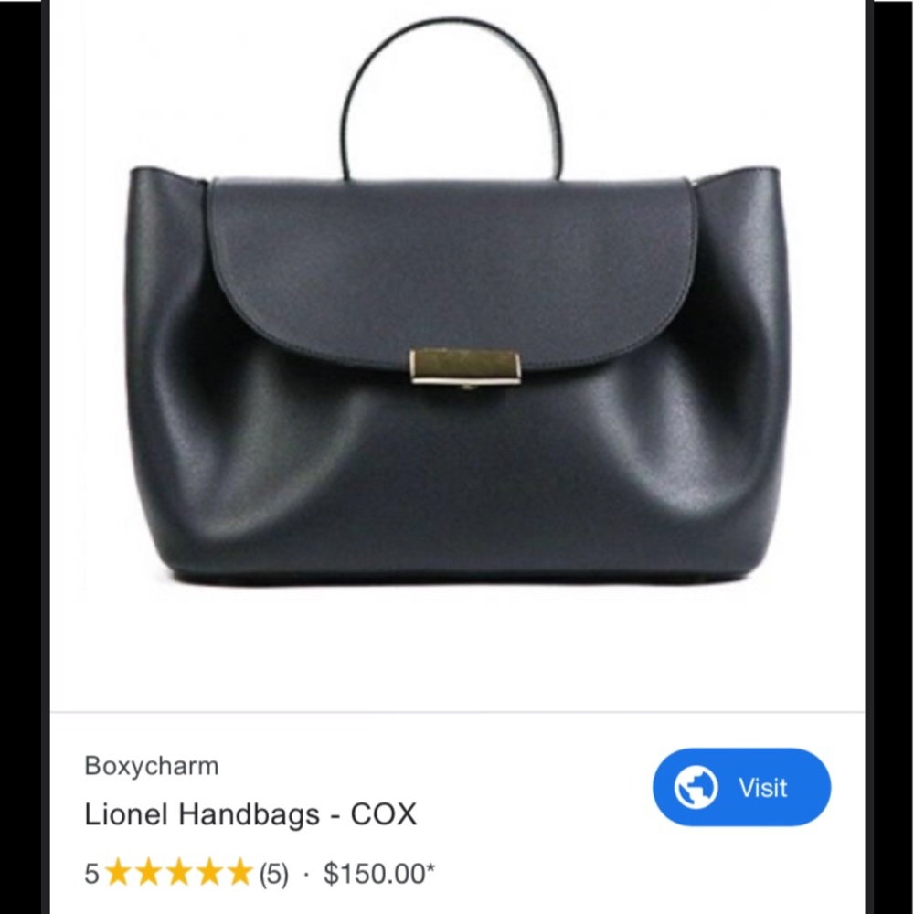 NWT Lionel structured black Vegan Satchel